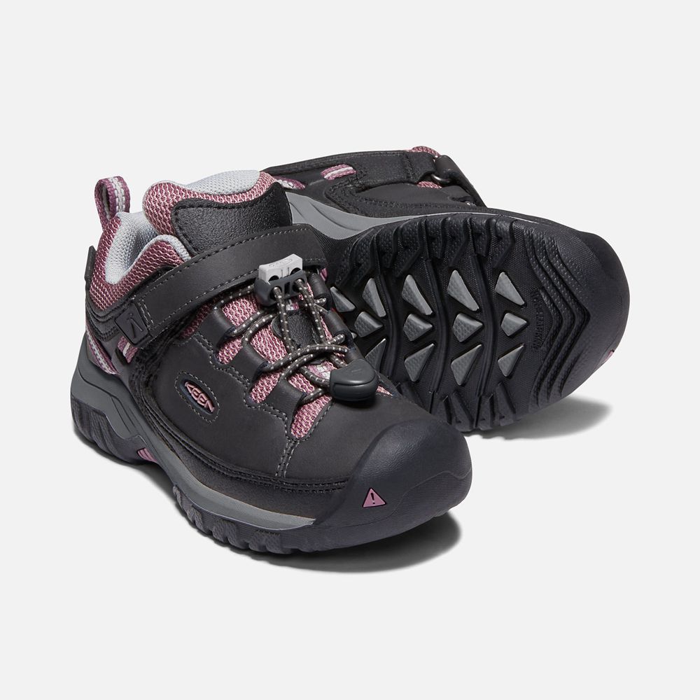 Keen Outdoor Ayakkabı Çocuk Siyah/Pembe - Targhee Waterproof - Türkiye EYDB73941